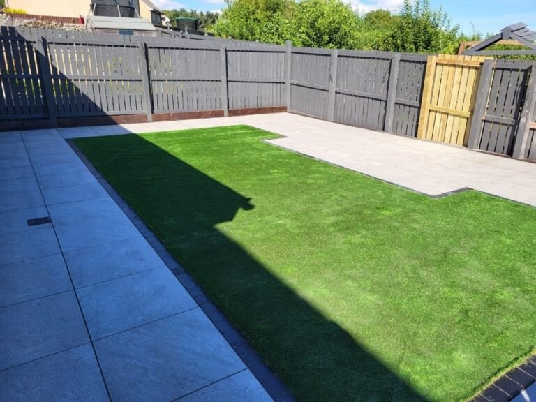 Completed garden landscaping and outdoor transformation in Aberdeenshire